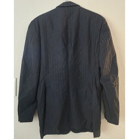 Cerruti 1881 Voyager Men's 40R Dark Gray Stripe Blazer Made in Italy Sport Coat - Picture 4 of 16